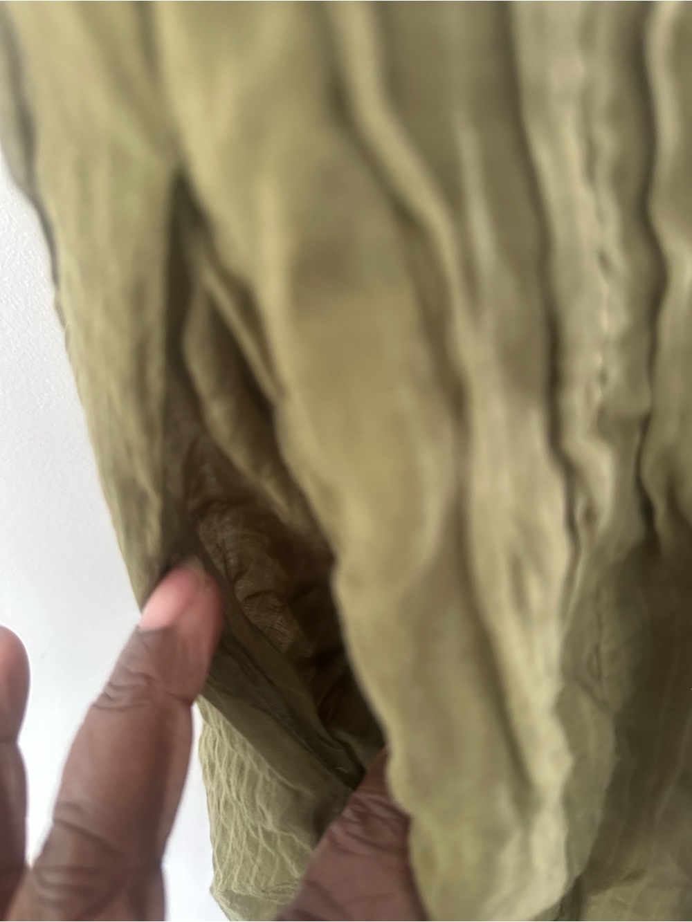 Free People Pintuck Olive Maxidress M - Picture 6 of 9